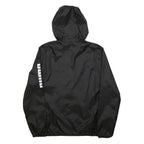 PUMA Mens Black Polyester Jacket S Zip Hoodie Logo Printed Athletic Casual