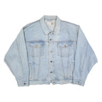 WRANGLER Mens Blue Denim Jacket 2XL Cotton Classic Button Closure Casual