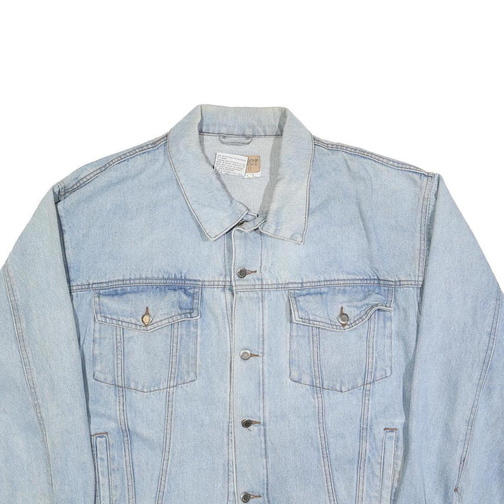 WRANGLER Mens Blue Denim Jacket 2XL Cotton Classic Button Closure Casual