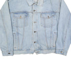 WRANGLER Mens Blue Denim Jacket 2XL Cotton Classic Button Closure Casual