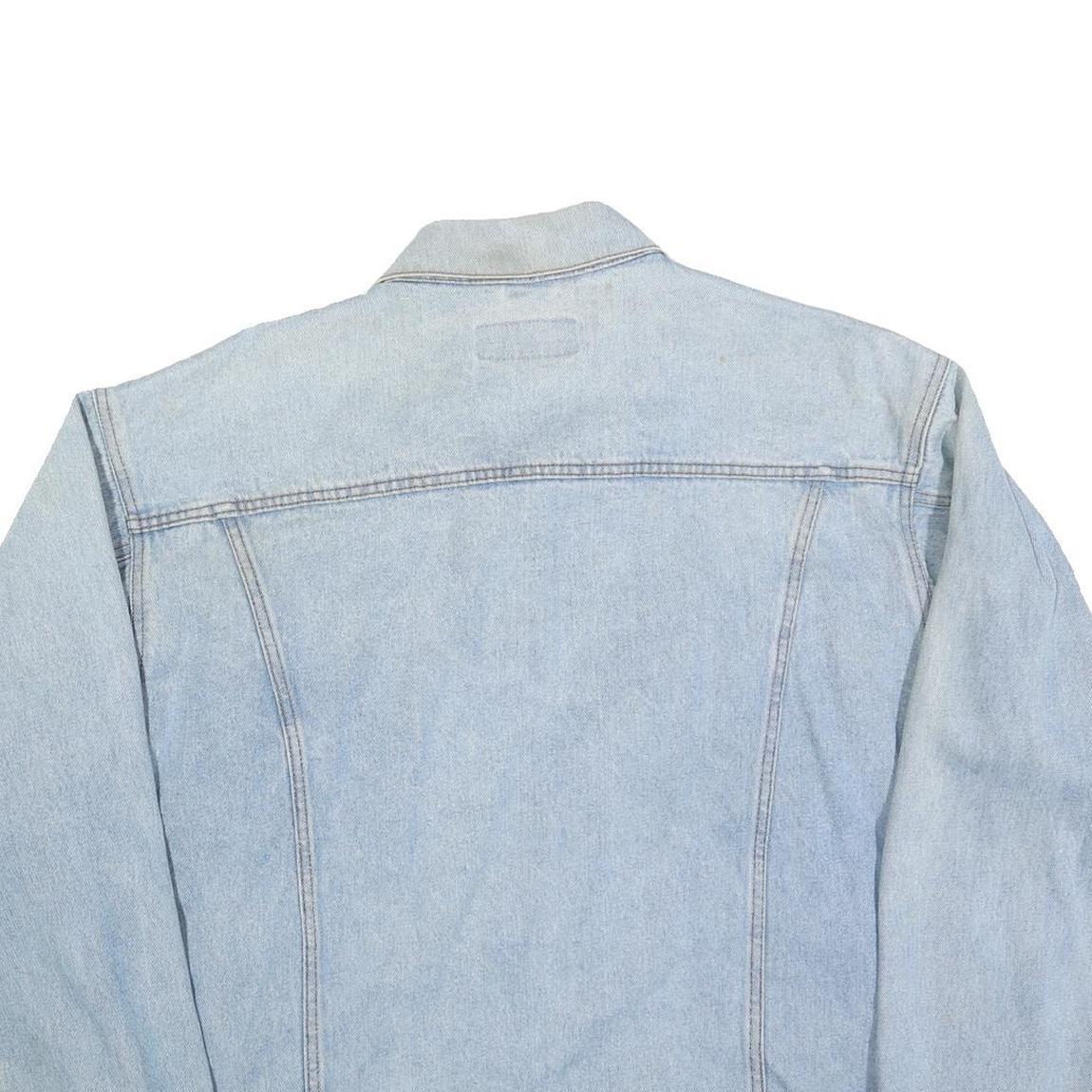 WRANGLER Mens Blue Denim Jacket 2XL Cotton Classic Button Closure Casual