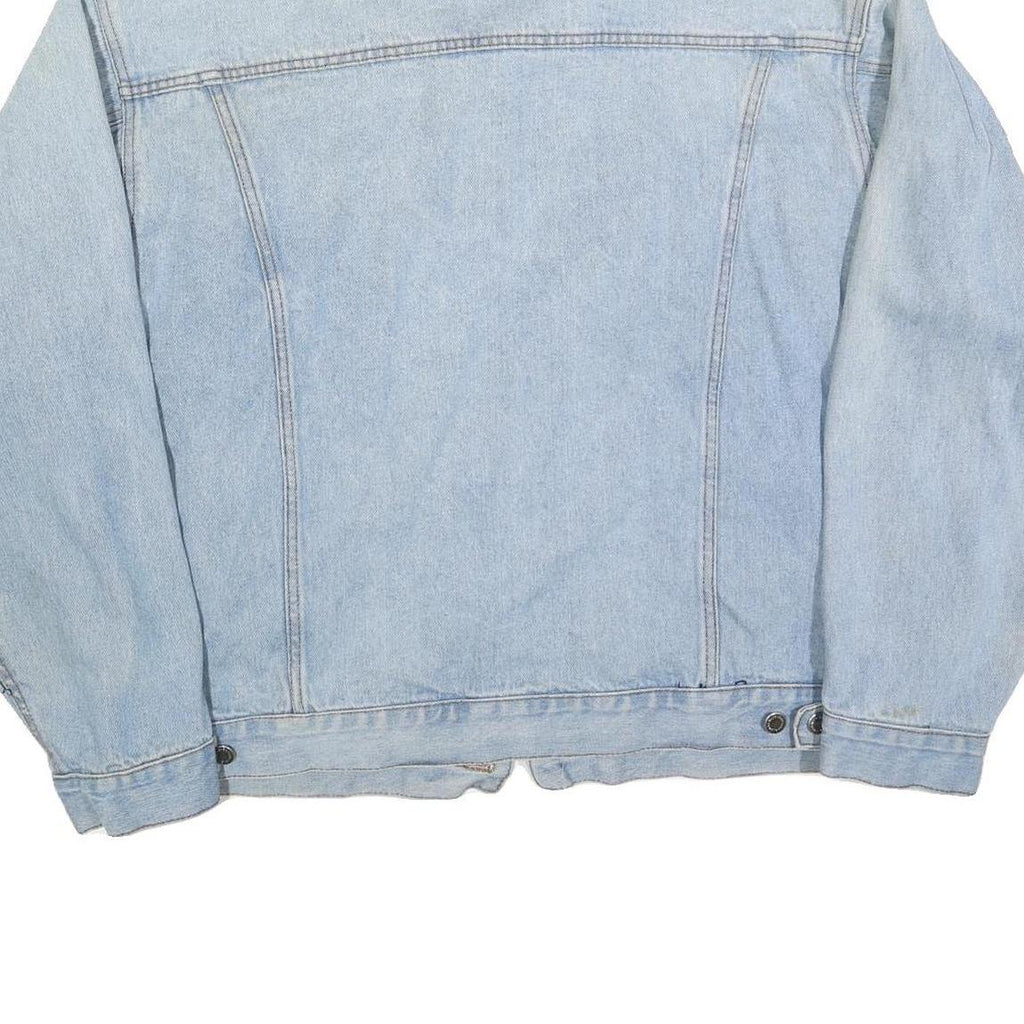 WRANGLER Mens Blue Denim Jacket 2XL Cotton Classic Button Closure Casual