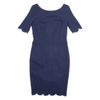 BODEN Womens Pencil Dress Blue Short Sleeve Knee Length UK 10