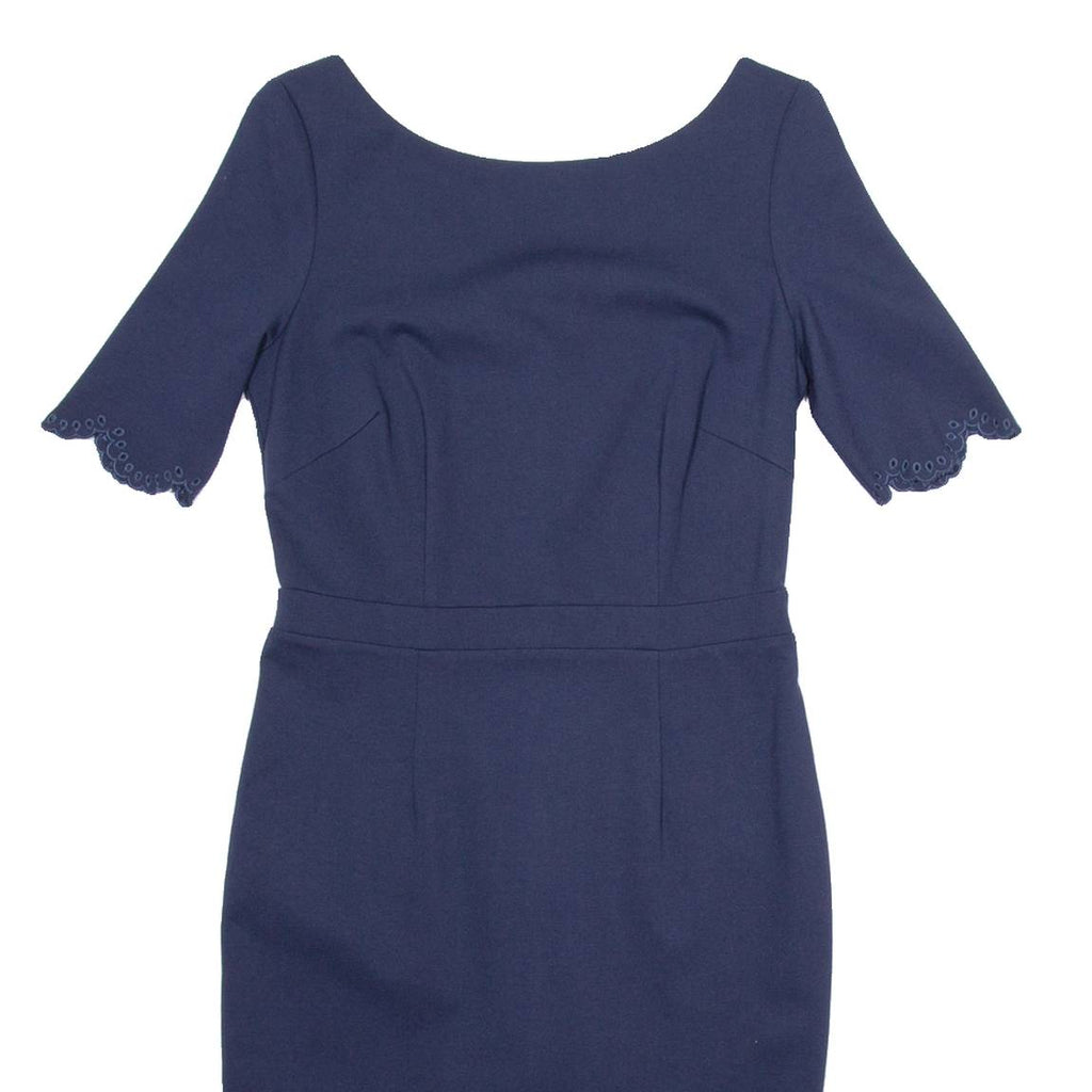 BODEN Womens Pencil Dress Blue Short Sleeve Knee Length UK 10