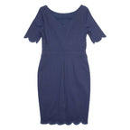 BODEN Womens Pencil Dress Blue Short Sleeve Knee Length UK 10