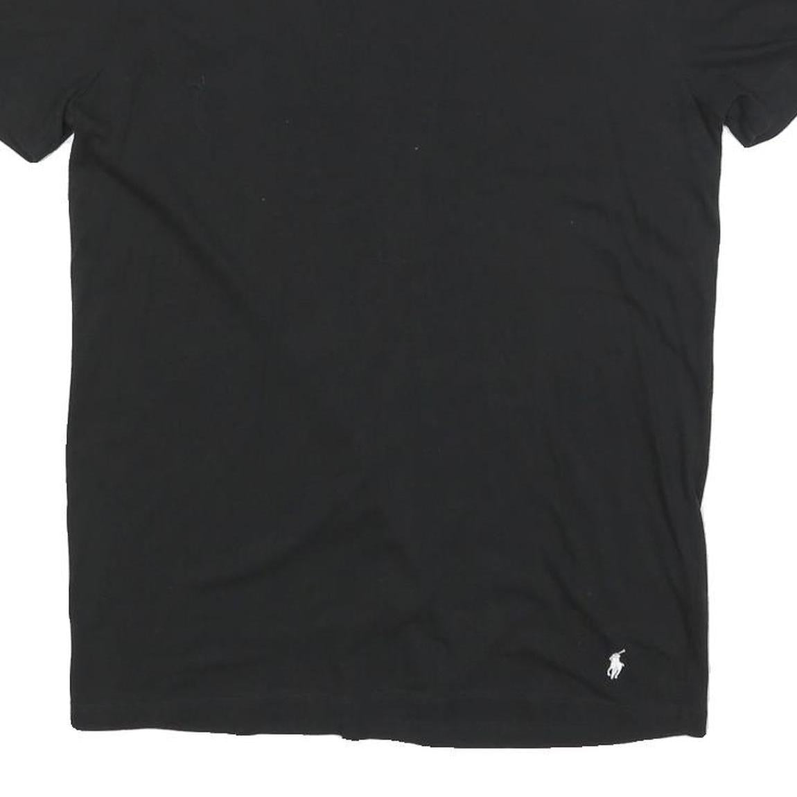 POLO RALPH LAUREN Mens Black Classic T-Shirt M Short Sleeve Crew Neck Cotton