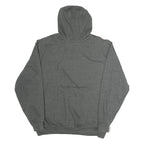 CARHARTT Mens Grey Hoodie L Cotton Logo Workwear Pullover Sweatshirt