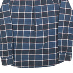 JACHS Mens Blue & White Check Shirt S Cotton Long Sleeve Casual Flannel