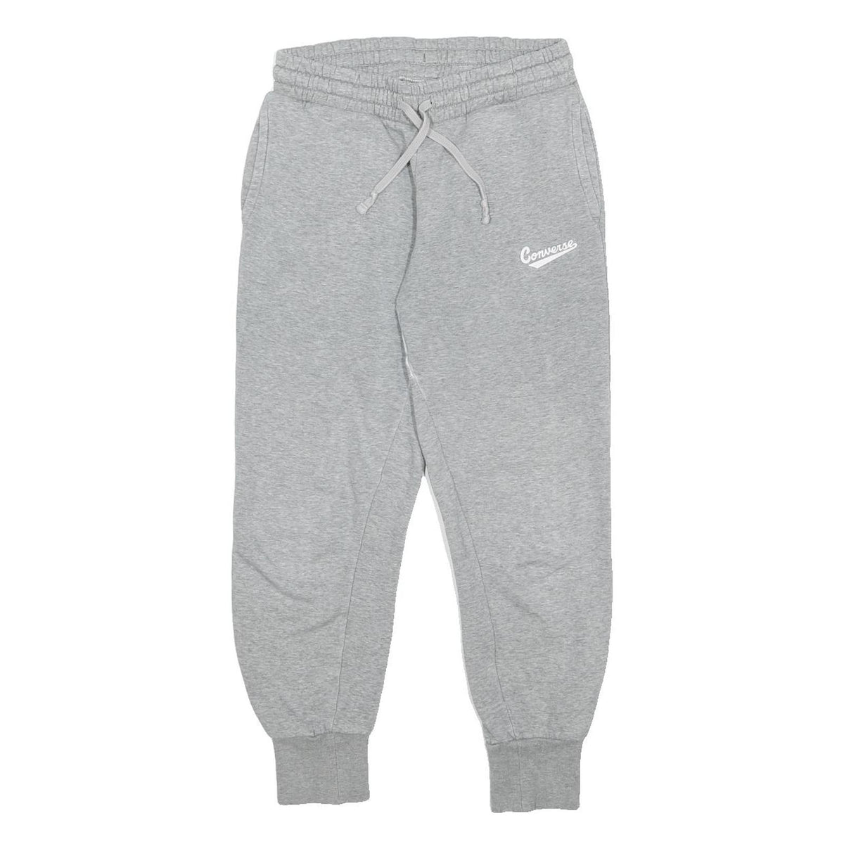 CONVERSE Womens Joggers Grey XS W24 L25 Cotton Blend Casual Comfort Drawstring