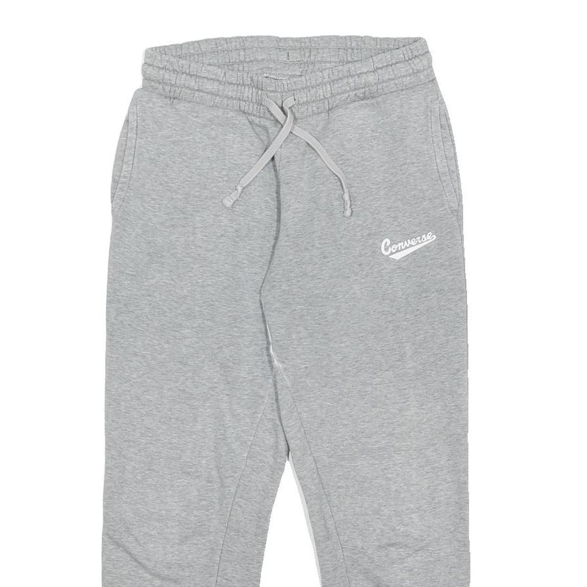 CONVERSE Womens Joggers Grey XS W24 L25 Cotton Blend Casual Comfort Drawstring