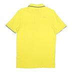 KAPPA Mens Yellow Short Sleeve Plain Polo Shirt M Cotton Casual Sportswear