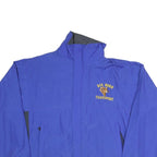 Mens Blue Polyester Blend Transport Logo Zip Jacket L Plain Workwear Casual