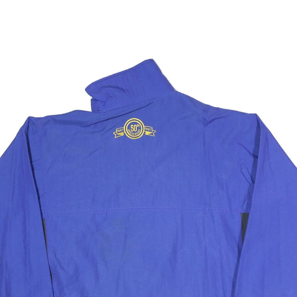 Mens Blue Polyester Blend Transport Logo Zip Jacket L Plain Workwear Casual