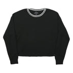 HOLLISTER Womens Black Plain Pullover Crew Neck Basic Knit XS Slim Jumper