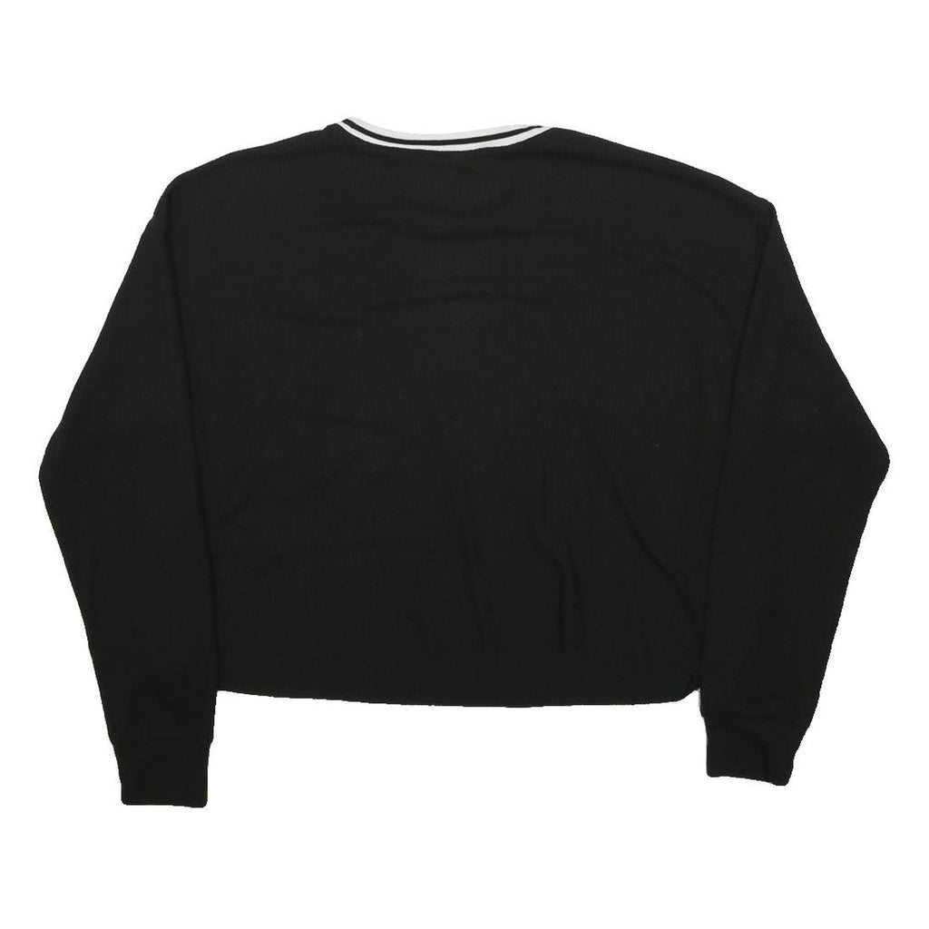 HOLLISTER Womens Black Plain Pullover Crew Neck Basic Knit XS Slim Jumper