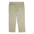 DICKIES Mens Polyester Blend Beige Classic Zip Trousers W40 L30 Workwear