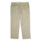 DICKIES Mens Polyester Blend Beige Classic Zip Trousers W40 L30 Workwear