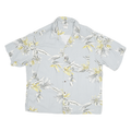 UTY Mens Blue & Yellow Floral Shirt XL Short Sleeve Button Pocket Casual Summer