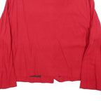 SAG HARBOR Womens Red & Black Button Jacket L Polyester Blend Retro Classic