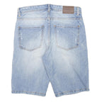 SCOUT Womens Denim Blue Casual Shorts S W30 Cotton Blend Light Wash Distressed