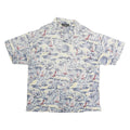 BANANA REPUBLIC Mens White & Blue Sailing Print Short Sleeve Polo Shirt L Casual