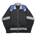 PLAYCREW Mens Black & Grey Blue Colourblock Polyester Zip Jacket XL Sports