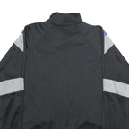 PLAYCREW Mens Black & Grey Blue Colourblock Polyester Zip Jacket XL Sports