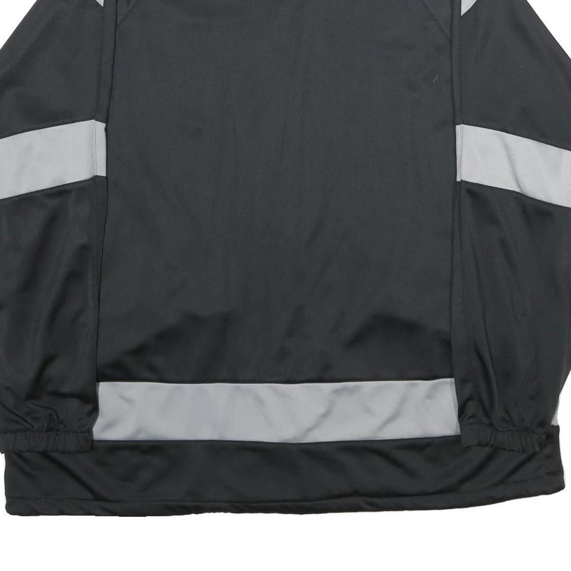 PLAYCREW Mens Black & Grey Blue Colourblock Polyester Zip Jacket XL Sports