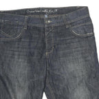 CRANE FIT Mens Shorts Blue Denim Casual M W40 Rolled Hem Cotton