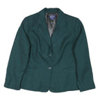 PENDLETON Womens Green Wool Classic Jacket UK 12 Button Closure Tailored Fit