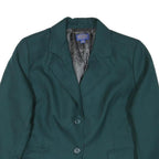 PENDLETON Womens Green Wool Classic Jacket UK 12 Button Closure Tailored Fit