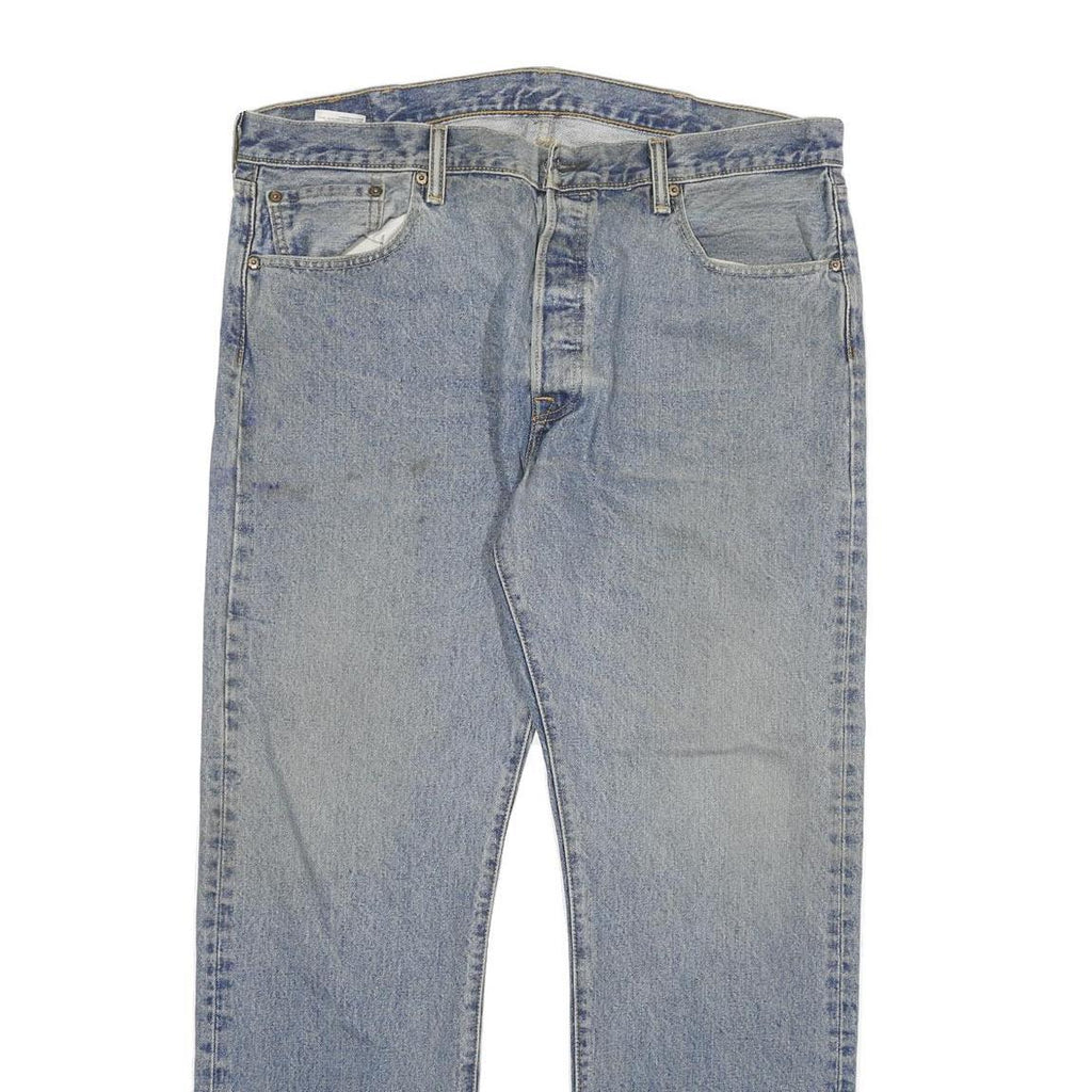 LEVI'S Mens Jeans Blue Regular Straight Denim Light W38 L32 Classic Fit Button