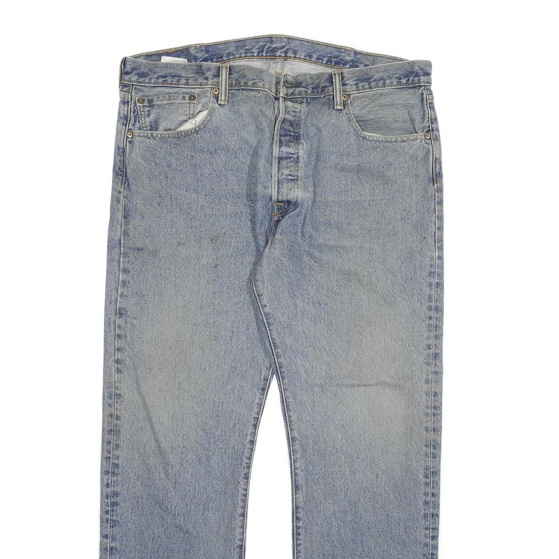 LEVI'S Mens Jeans Blue Regular Straight Denim Light W38 L32 Classic Fit Button