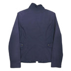 TOMMY HILFIGER Womens Navy Blue Jacket M Polyester Blend Zip Plain Casual