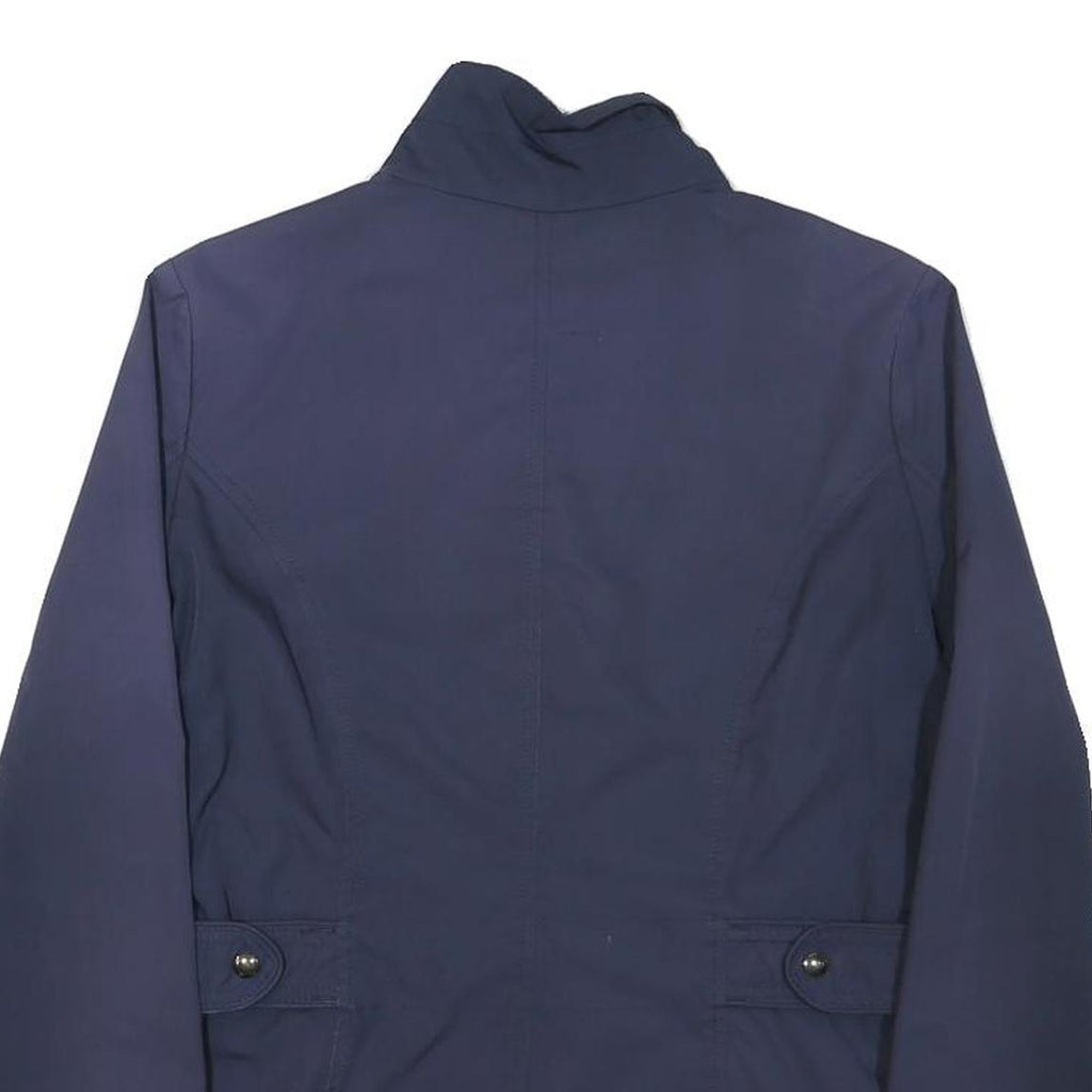 TOMMY HILFIGER Womens Navy Blue Jacket M Polyester Blend Zip Plain Casual