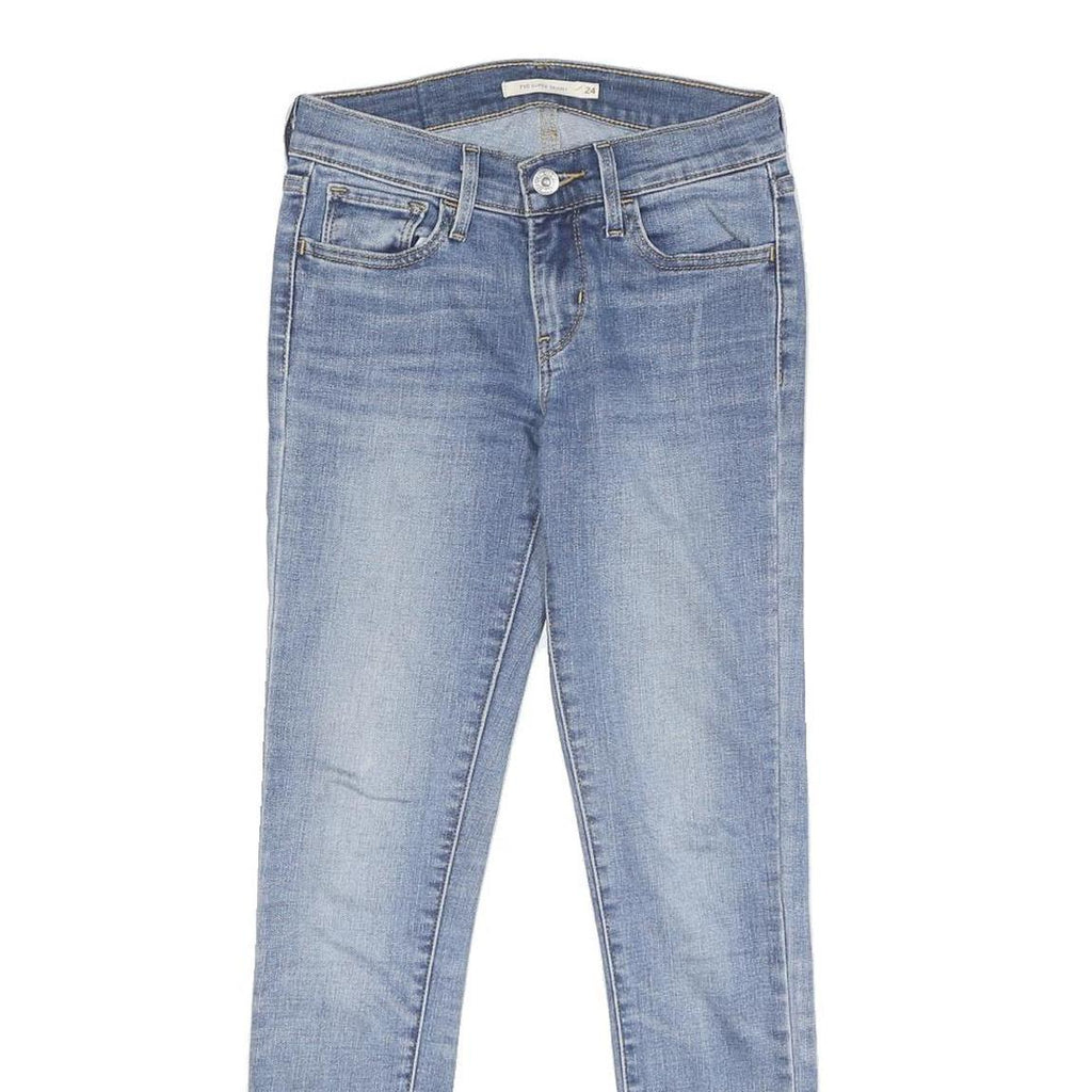 LEVI'S 710 Super Skinny Womens Jeans Blue Cotton Blend Slim Denim W24 L27
