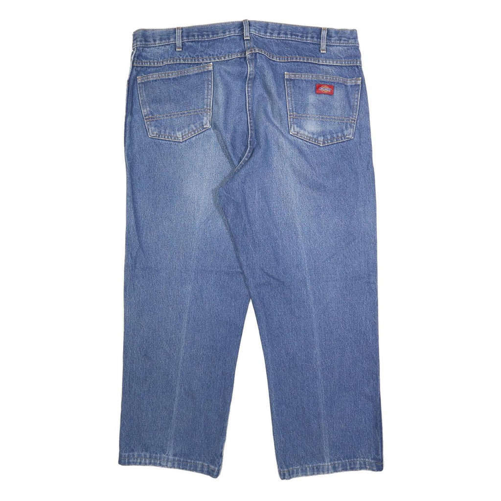 DICKIES Mens Jeans Blue Regular Straight Denim Medium W42 L27 Classic Fit