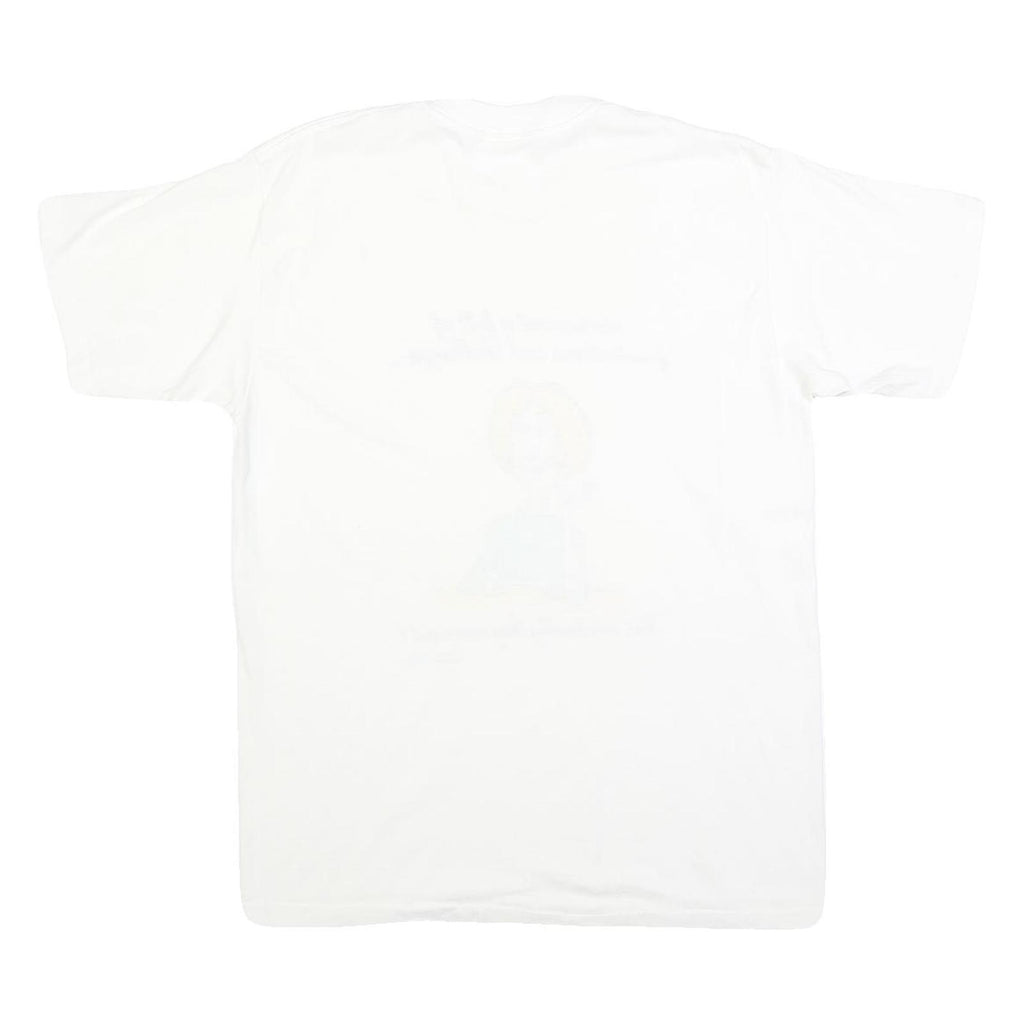 SHOEBOX GREETINGS Womens White XL Graphic T-Shirt Short Sleeve Crew Neck Humour