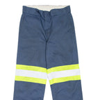 DICKIES Hi Vis Workwear Mens Trousers Blue Regular Straight W30 L28