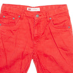 LEVI'S 511 Womens Jorts Shorts Red Slim M W30