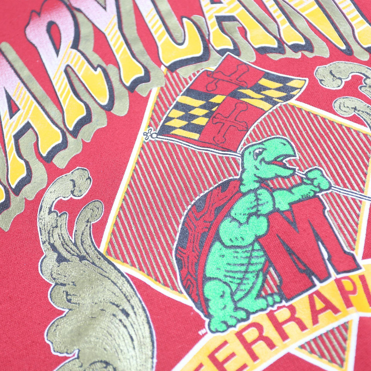 TNT Mens Red Maryland Terrapins Crew Neck 2XL Cotton Blend Sweatshirt