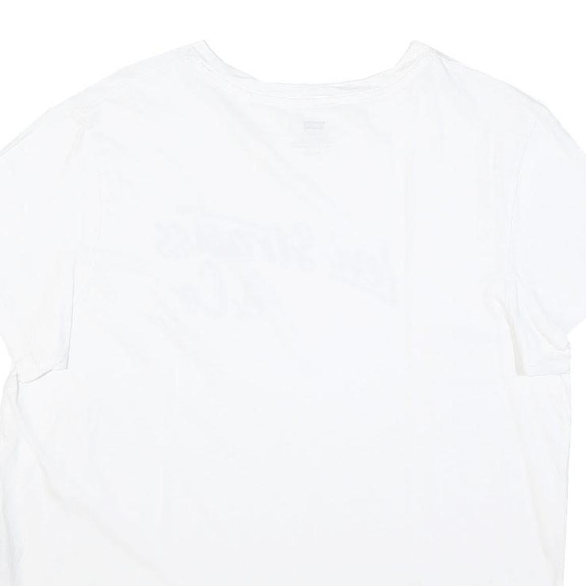 LEVI'S Womens White Levi Strauss & Co. Graphic T-Shirt XL Short Sleeve Crew Neck