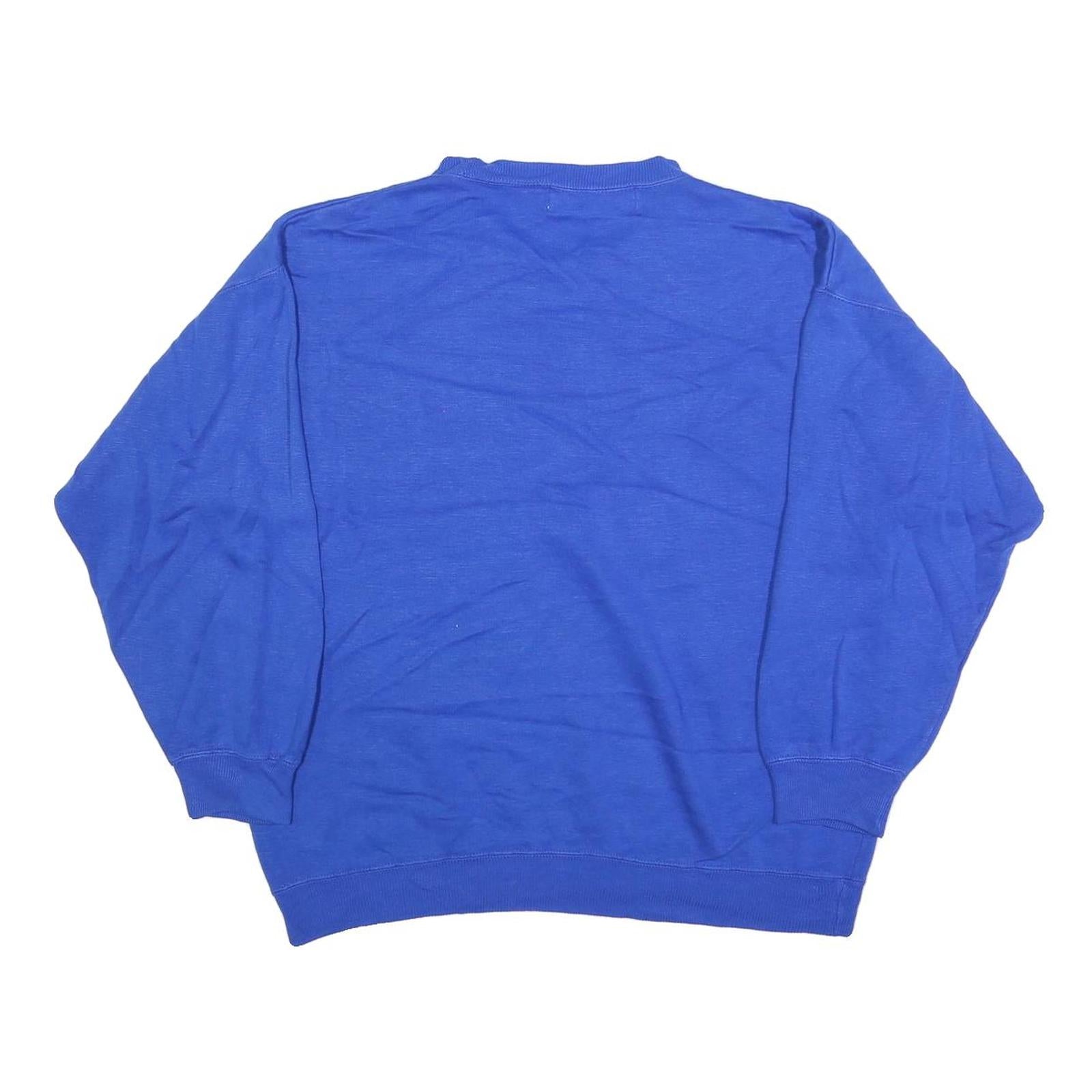 PACIFIC COAST HIGHWAY Womens Blue Cotton Blend Crew Neck M Sweatshirt Casual