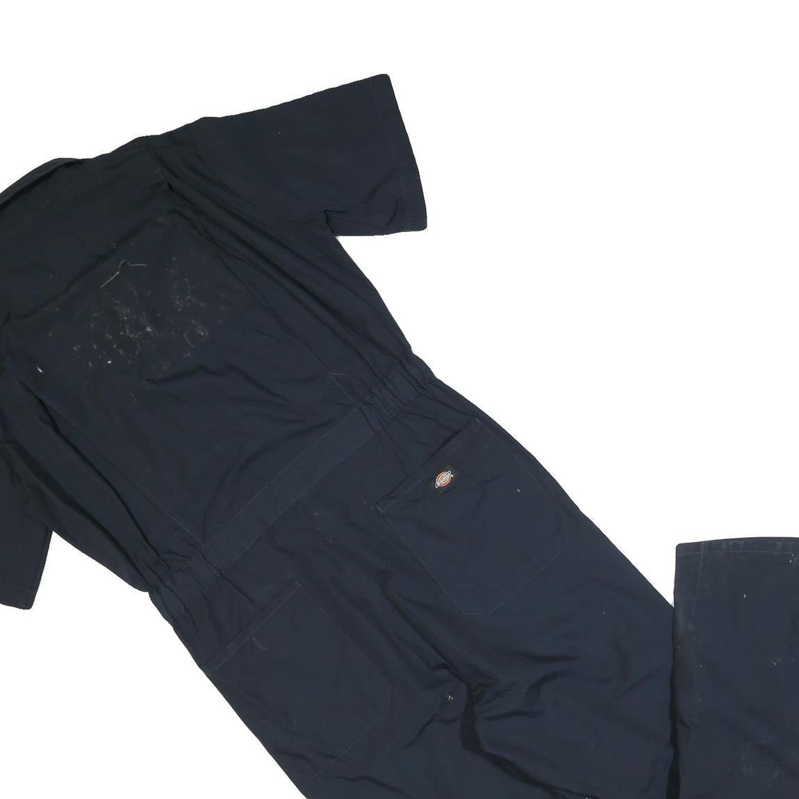 DICKIES Mens Navy Blue Cotton Blend Dungarees Relaxed Fit M W36 L32 Workwear