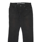 DICKIES Mens Cotton Blend Black Regular Straight Trousers W32 L30 Workwear Zip