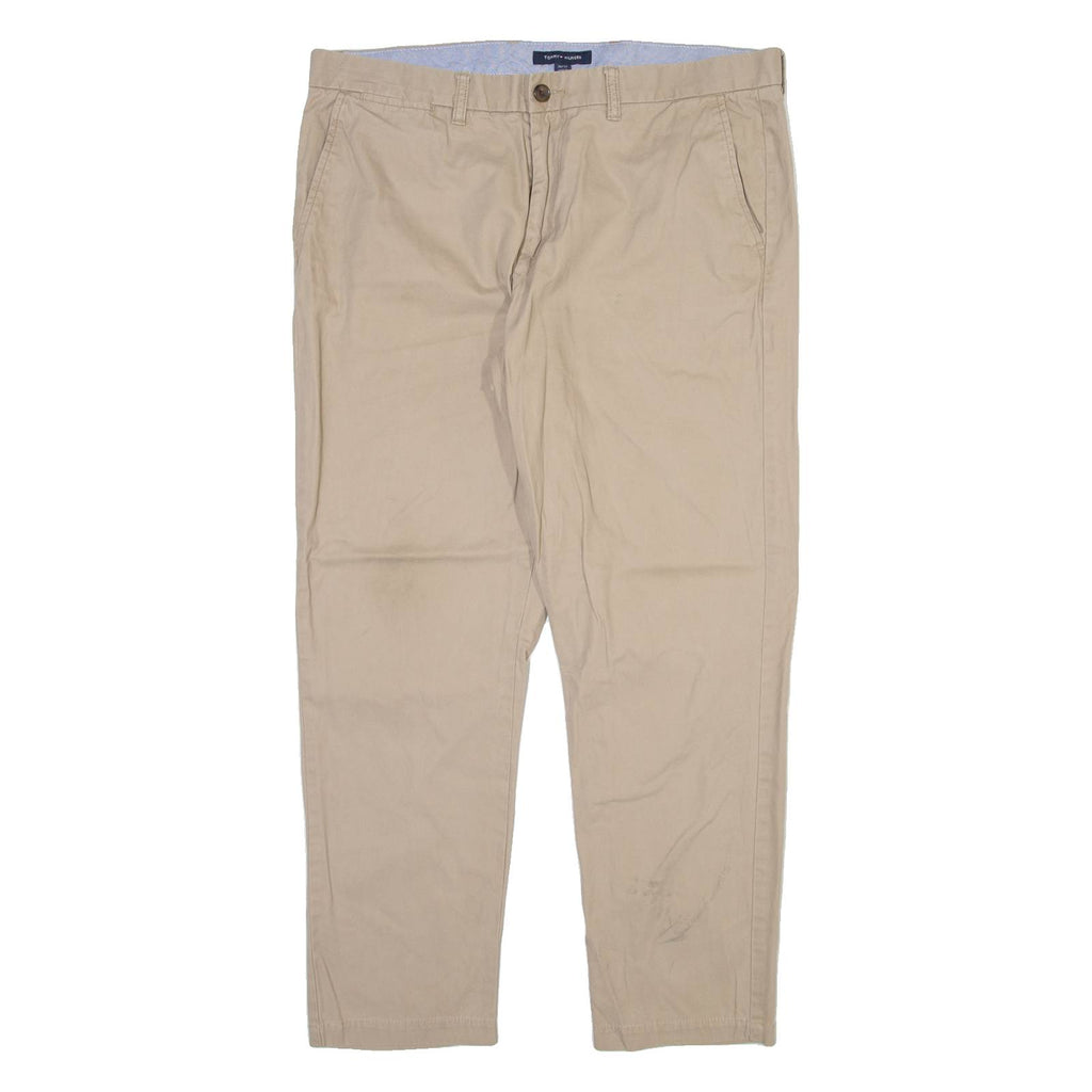 TOMMY HILFIGER Mens Trousers Beige Regular Straight W36 L28