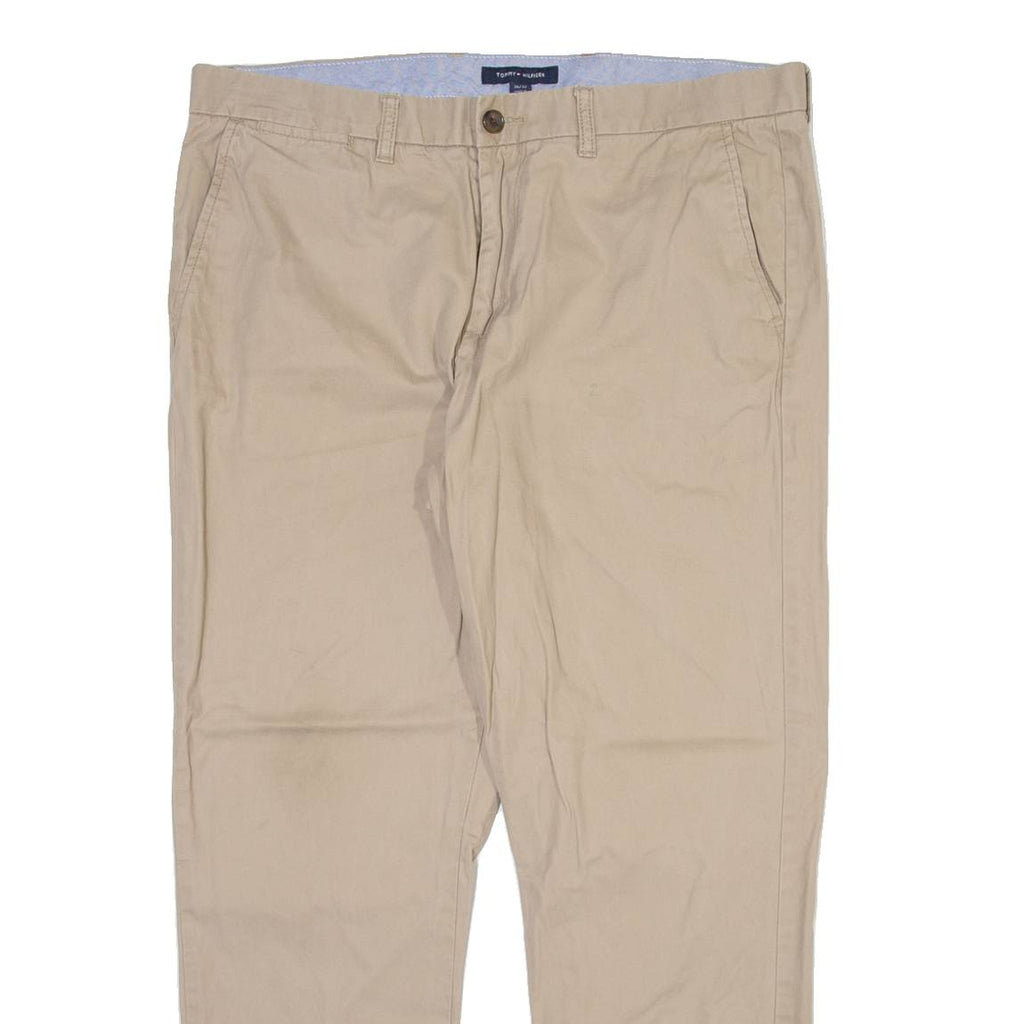TOMMY HILFIGER Mens Trousers Beige Regular Straight W36 L28