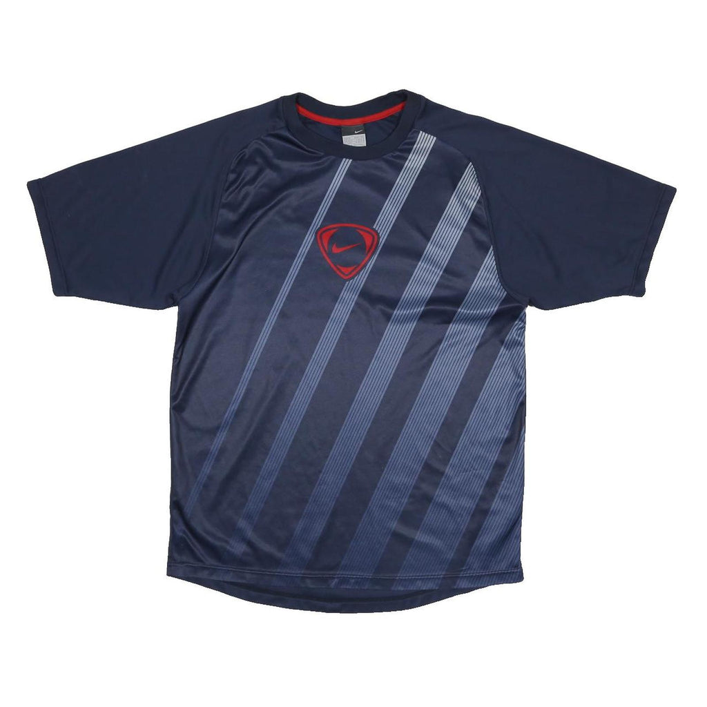 NIKE Total 90 00s Mens Blue Graphic T-Shirt M Short Sleeve Crew Neck Sports