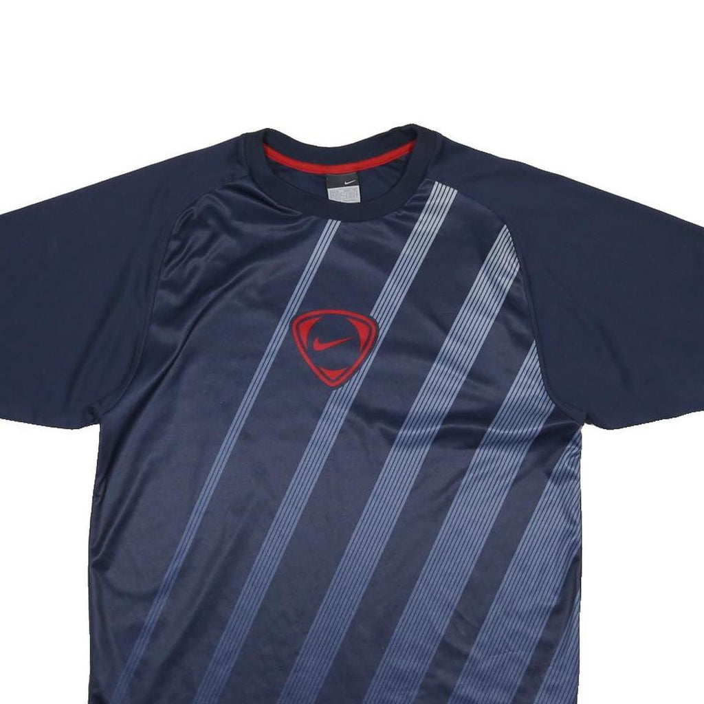 NIKE Total 90 00s Mens Blue Graphic T-Shirt M Short Sleeve Crew Neck Sports