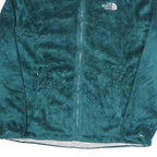 THE NORTH FACE Womens Teal Blue Fleece Jacket M Polyester Zip Soft Warm